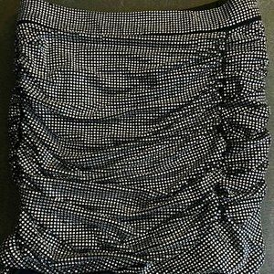 Pinko Rhinestone Scrunch Mini Skirt NWOT (Retail $558)